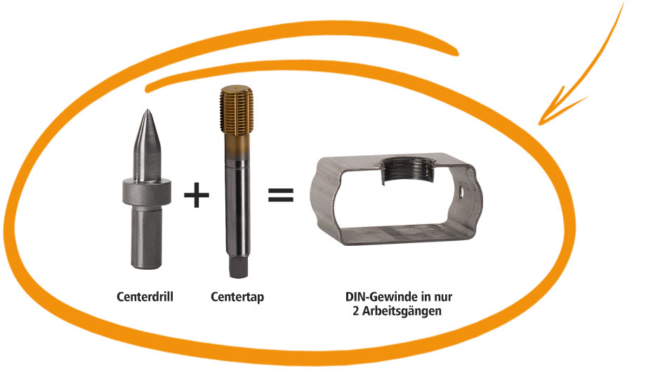 Centerdrill, Flowdrill, Fließbohrer, Fließbohren, Fliesslochformen